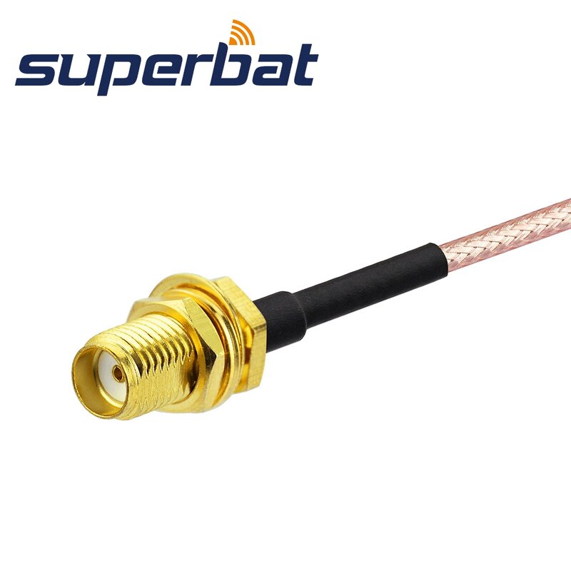 Superbat-mampara SMA hembra a ángulo recto, Cable Pigtail macho, RG316, 20cm, ensamblaje de Cable alimentador de antena