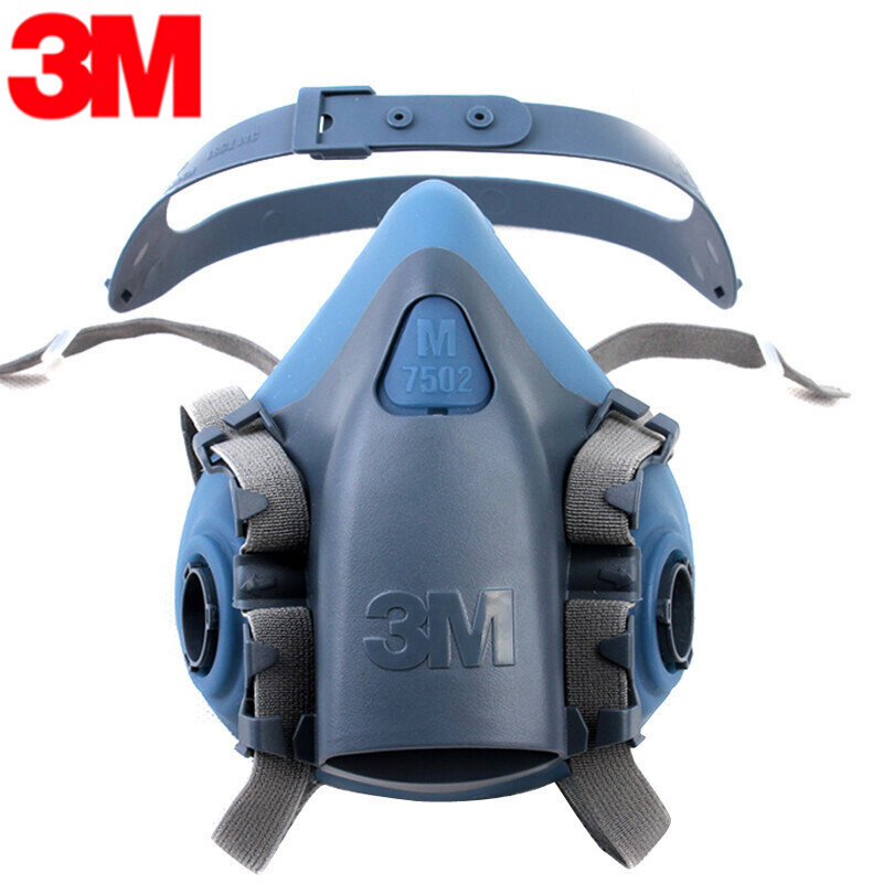 7in1 3 M 7502 máscara de Gas respirador químico máscara de protección de pintura Industrial Spray Anti Vapor orgánico polvo de máscara de polvo 6001