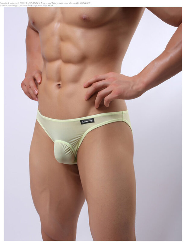 Hoge kwaliteit mannen sexy underwearMen Sexy comfortabele slips ultradunne Verfrissende ijs zijde sexy solid ondergoed 2019 Nieuwe