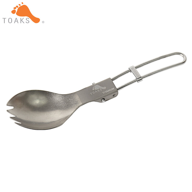 TOAKS T-21 Titanium Folding Spork Outdoor Picnic and Household Dual-Use Tableware Spoon 152mm 17g