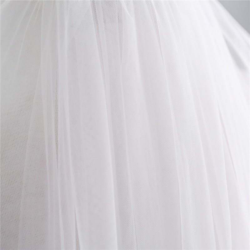 JaneVini 2018 حجاب زفاف قصير جميل طبقتين مع ترتر طرف الإصبع الحجاب الزفاف اكسسوارات الزفاف Velos Para Novia