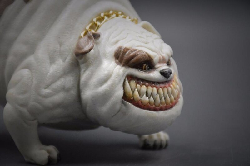 Arte e artesanato mal britânico bulldog modelo resina artesanato presente de negócios decoração do carro