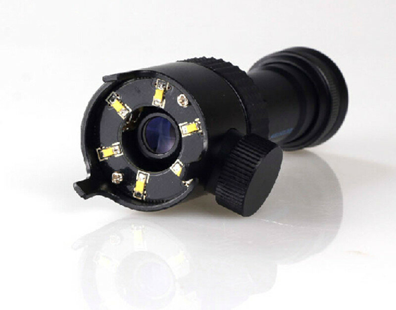 Lupa de identificación de Jade Esmeralda iluminada con LED 50X, lupa de microscopio de bolsillo con lámparas, escala de medición graticular de 0,05mm