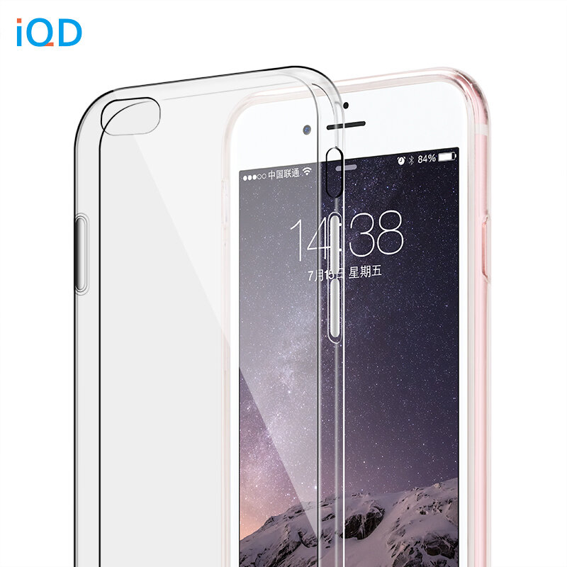 IQD Per Apple iPhone x 6 6s 7 8 Più Chiaro Caso di TPU Sottile Della Copertura di Cristallo Del Silicone di Protezione Trasparente montato Custodie Duro XS Max
