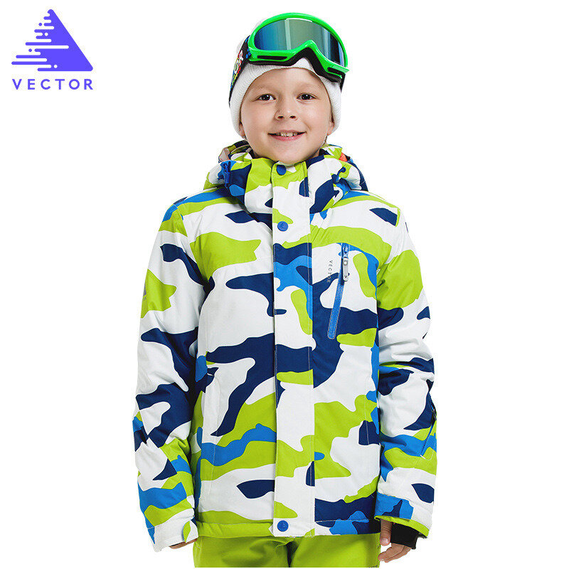 Boys Winter Outdoor Ski Jackets Snow Pants -20-30 degree Children Windproof Waterproof Warm Kids Skiing Snowboarding Jacket