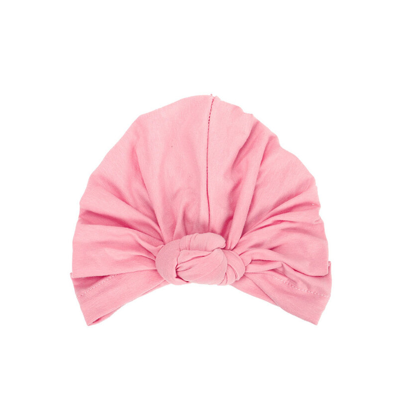 Chapéu turbante para recém-nascidos, gorro turbante com nó macio estiloso para fotos