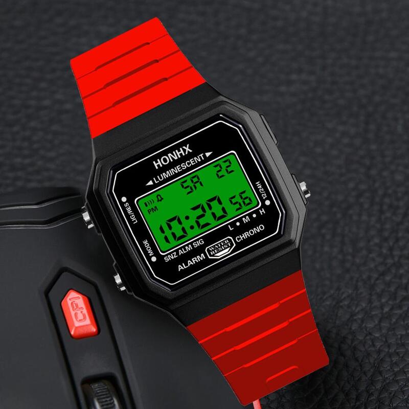 HONHX Mens นาฬิกาหน้าจอดิจิตอล LED นาฬิกาข้อมือวันที่กีฬานาฬิกาสำหรับผู้ชายผู้หญิง Unisex เด็กผู้หญิง...