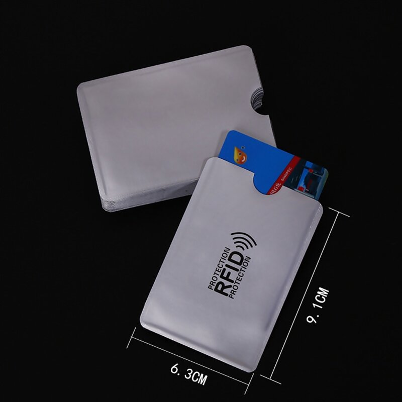 1 pc 새로운 알루미늄 반대로 rfid 독자 차단 은행 신용 카드 홀더 보호 새로운 rfid 카드 판독기 금속 신용 카드 홀더 h039
