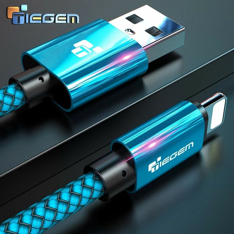 Tiegem — Câble USB pour recharge rapide et transfert de données (3 m), cordon de chargeur pour téléphone iPhone 7/8/6/5/6S/5S/SE/Plus/X/XS/Max/XR