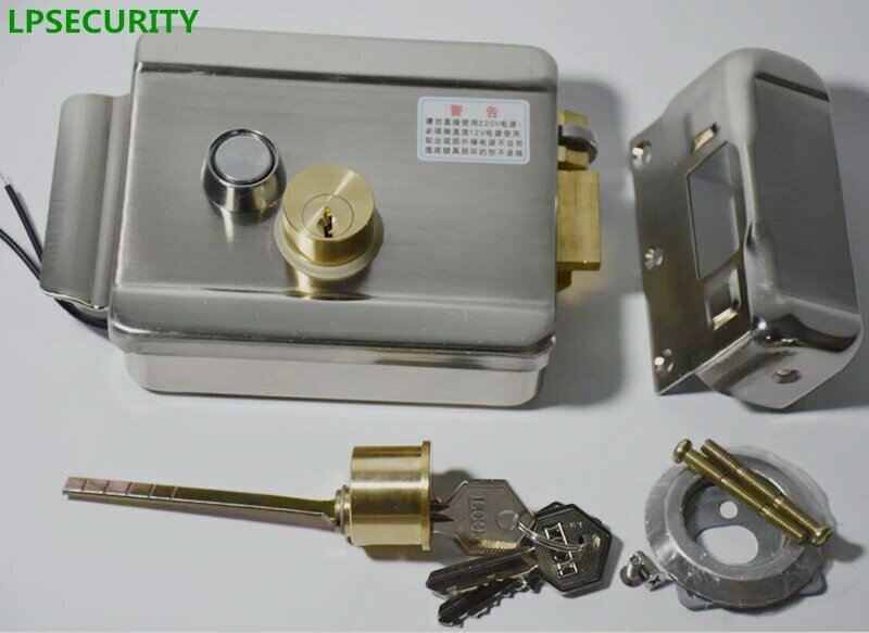Lpsecurity ゲートドア電動ドアロック dc 12v フィットビデオドア電話/ドアベルインターホンアクセス制御セキュリティシステム