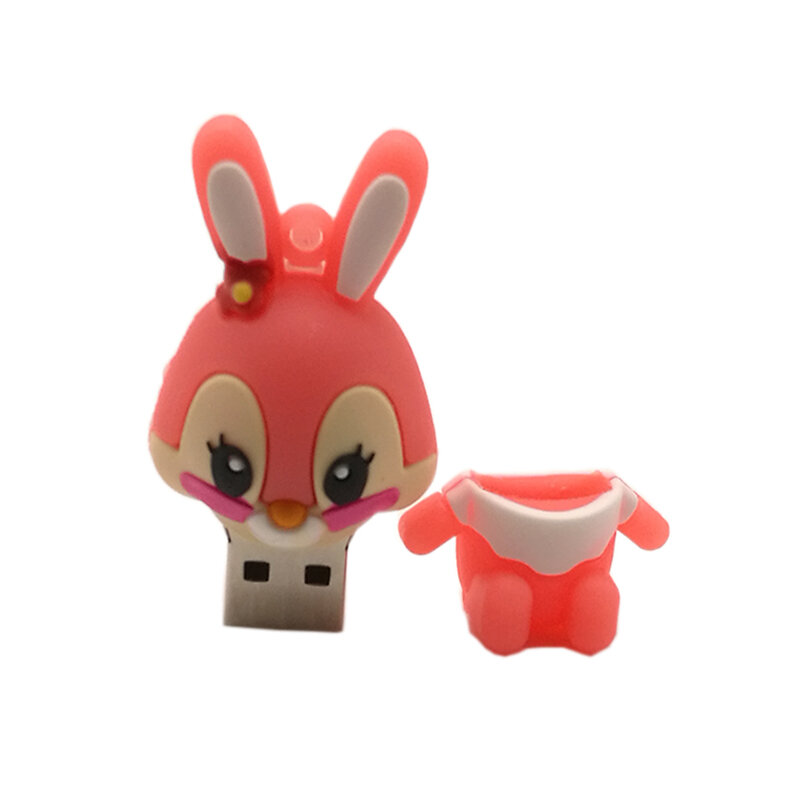 Pendrive con forma de conejo de dibujos animados, memoria USB, 4GB, 8GB, 16GB, 32GB, 64GB, regalo creativo