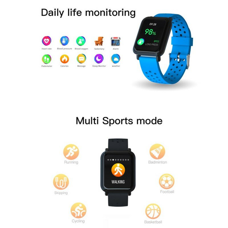 SN60 PLUS HD 1.3 Inch Smart Bracelet Wireless Bluetooth Health Monitoring Information Push Social Entertainment Smart Watch