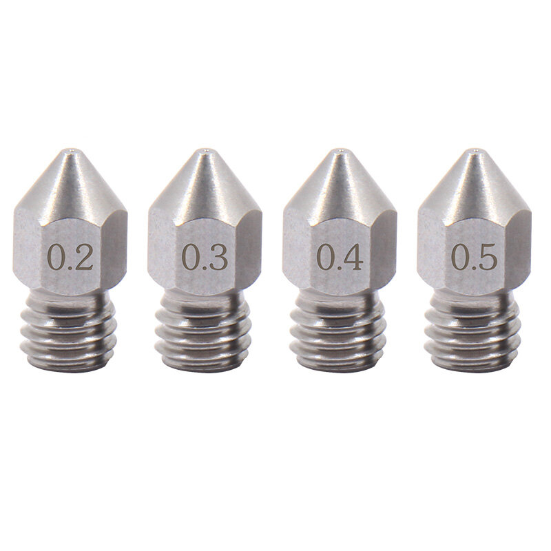 mk8 nozzle stainless steel 3d printer parts 0.2mm 0.3mm 0.4mm 0.5mm 3d nozzle for 1.75mm filament