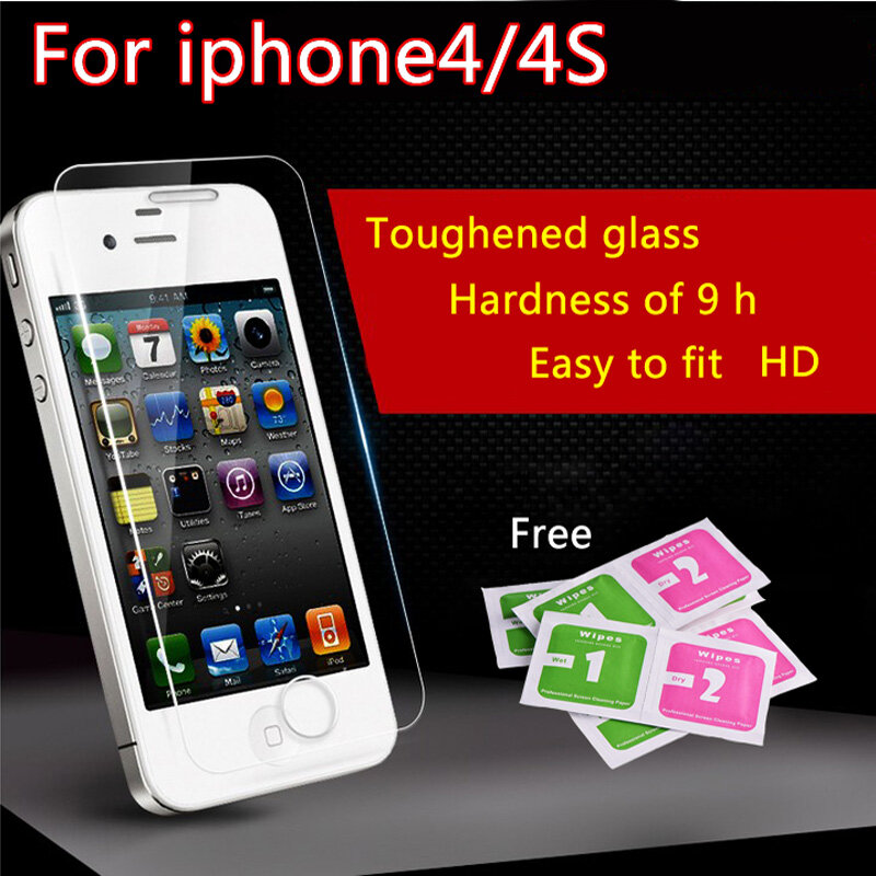 فيلم على ل iPhone4 4s الزجاج المقسى HD قسط فيلم حقيقي حامي الشاشة آيفون 4 4s على الزجاج الواقي