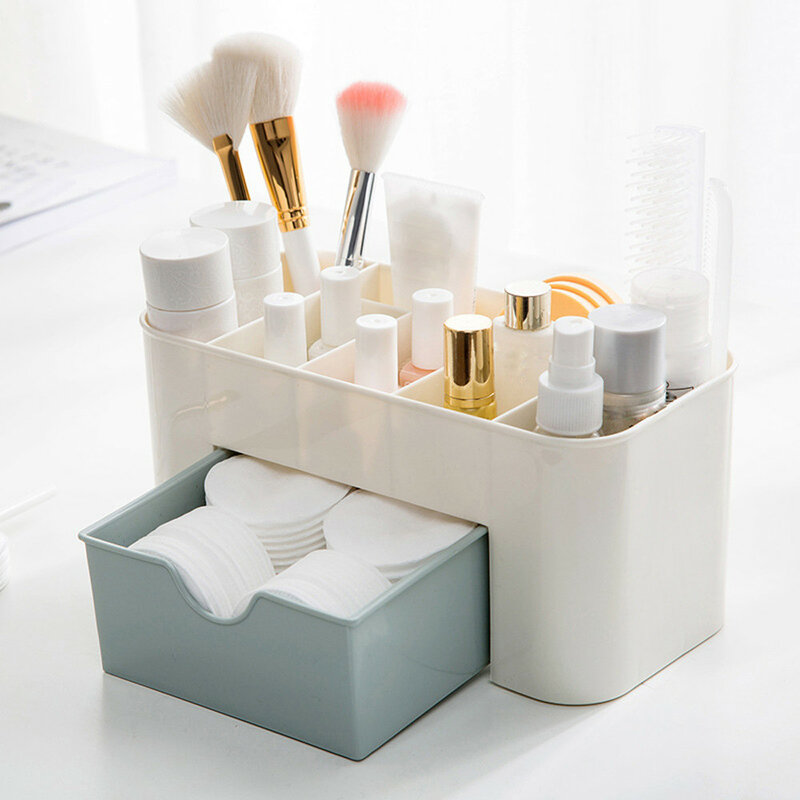 Saving Space Desktop Comestics Makeup Storage Drawer Type Box makeup organizer Cosmetic storage box rangement maquillage