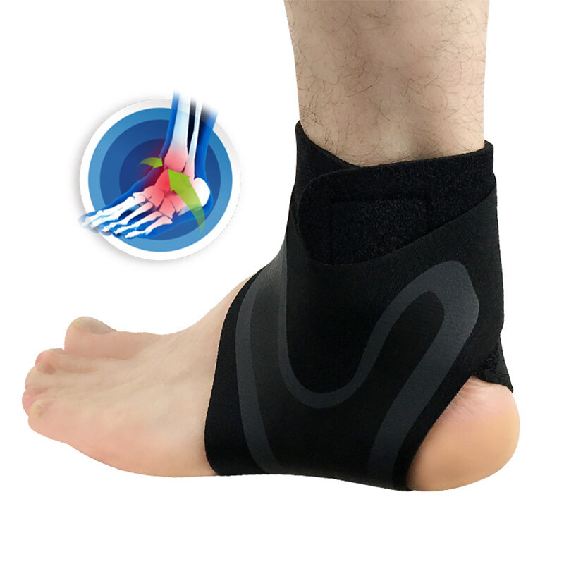 1Pcกีฬาฟิตเนสข้อเท้าPad Protector OKผ้าแรงดันBand Spore Breathableผ้าพันแผลข้อเท้ารองรับการฝึกอบรมGymห่อ