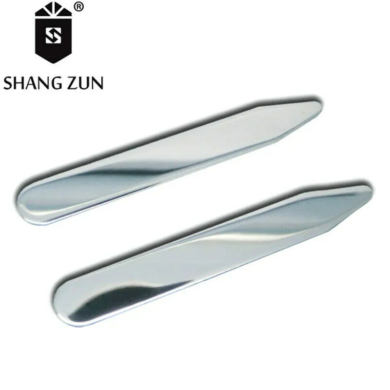 SHANG ZUN-Collar de acero inoxidable para camisas, tirantes para camisas formales, gran oferta, 2 uds.