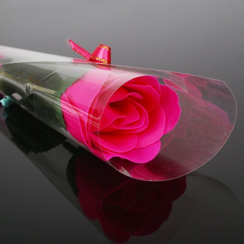 Мыльная Роза, искусственный цветок, подарок на день Святого Валентина, набор цветов на годовщину, лепестки роз, декор для свадьбы Вечерние, в...
