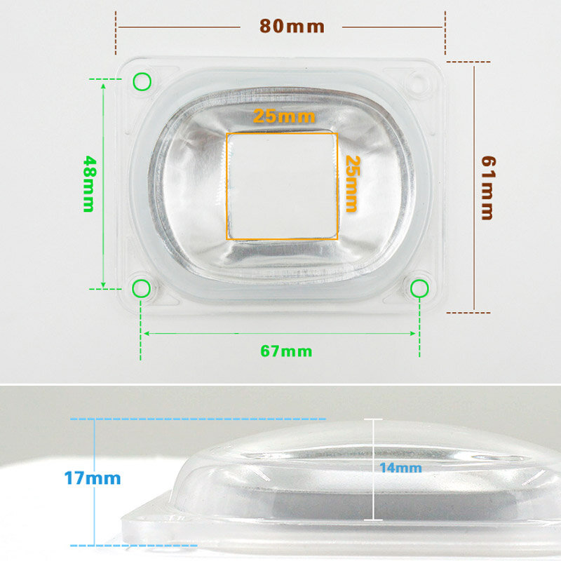 Chip de lâmpada led cob 20w 30w 50w, refletor de lente led 220v smart ic diy para holofote de luz led, preciso dissipador de calor para resfriamento