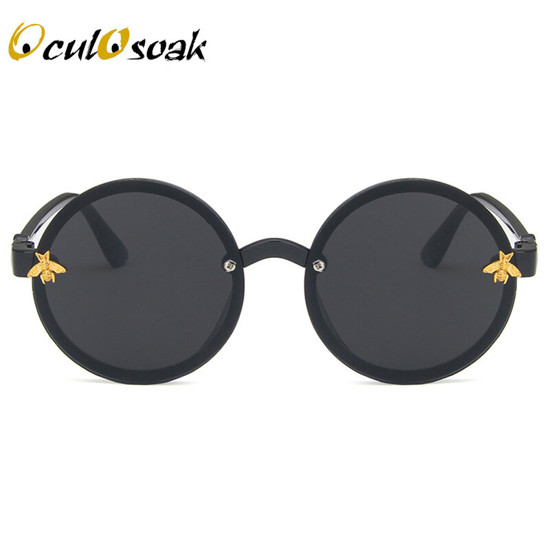 Очки солнцезащитные Детские в стиле ретро, модные брендовые черные солнечные очки с защитой от ультрафиолета, для мальчиков и девочек, 2019