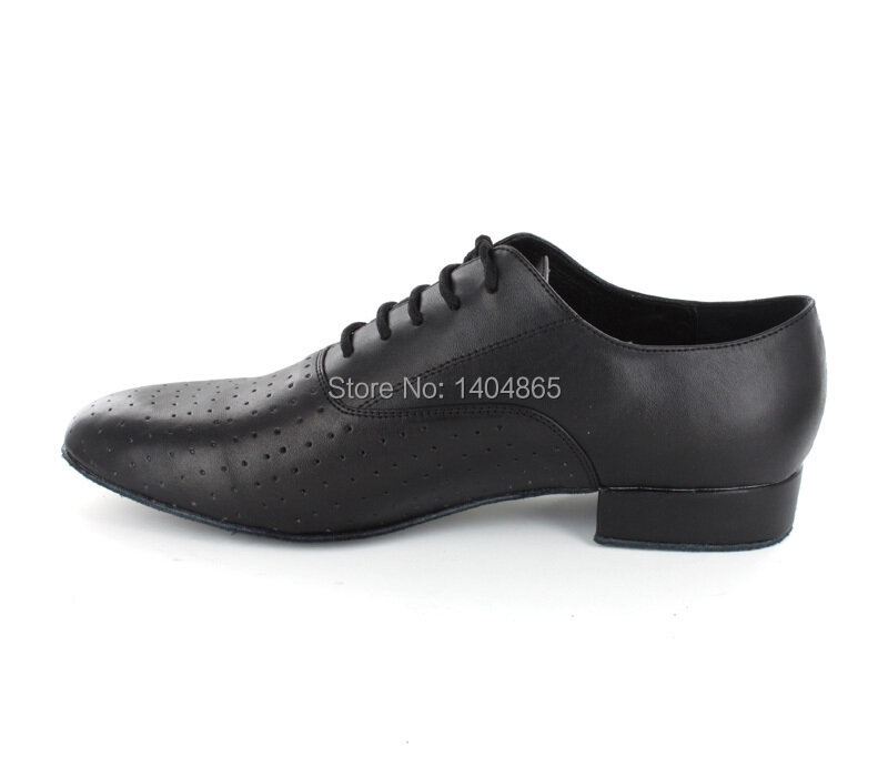KEEWOODANCE Kizomba Real Black Cow Leather Ballroom Modern Tango mens dance shoes Black Color Low Heel ,FREE SHIPPING!