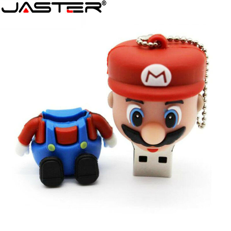 JASTER-unidad Flash USB de Super Mario con dibujo animado, Pendrive de 4GB/8GB/16GB/32GB USB 2,0