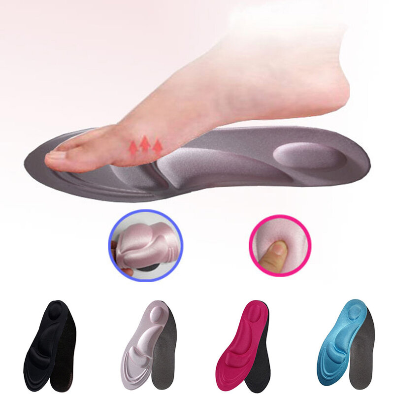 4D Spons Lembut Sol Tinggi Tumit Sepatu Pad Pain Relief Insert Cushion Pad Beberapa Warna Yang Tersedia