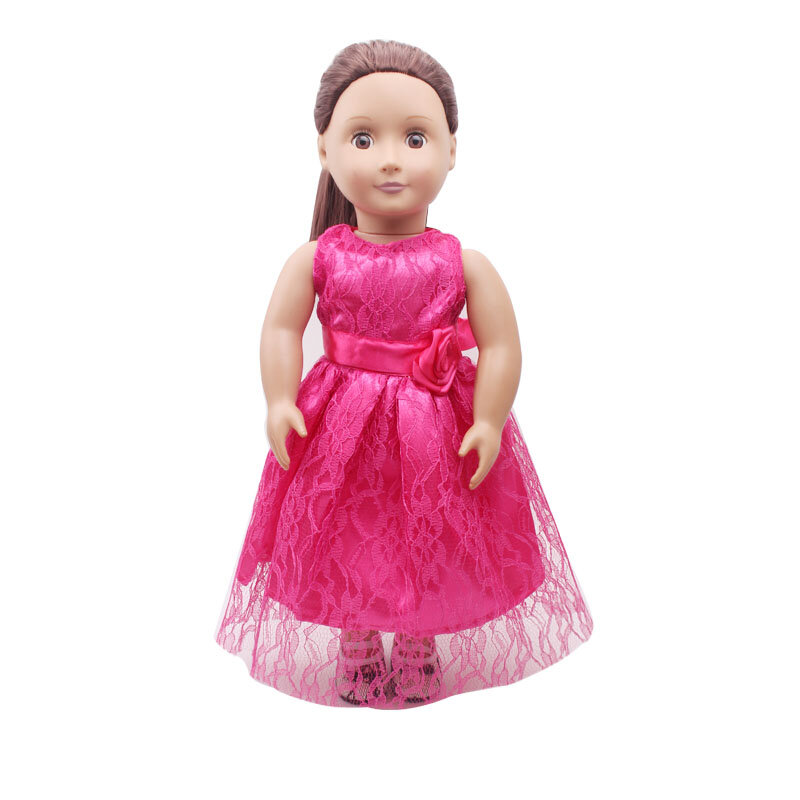 Accesorios Para Muñecas De Niña De 18 Pulgadas Rosa Roja 