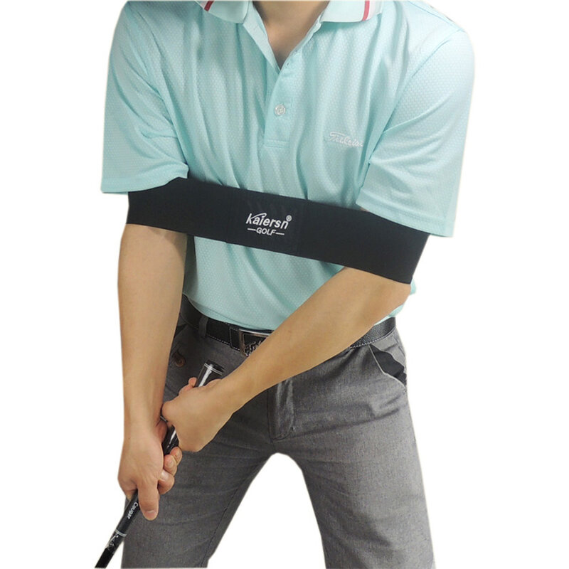 Banda de brazo oscilante de entrenamiento de asistencia de Golf, herramienta de práctica de postura oscilante correcta, corrección de movimiento de brazo de Golf, 1 unidad