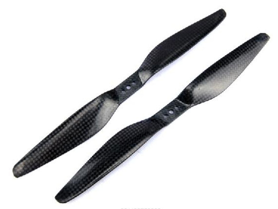TOMO Series 22x 6.5 inch 3K Carbon High Efficiency Propeller Set (one CW, one CCW) for Multicopter