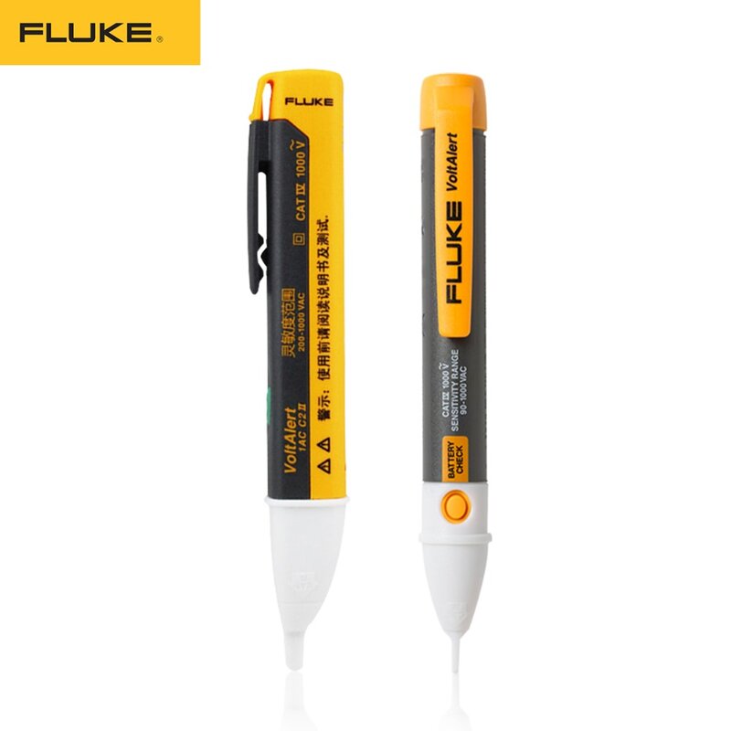 Fluke-sensor de voltagem elétrica, detector de tensão sem contato, caneta de alerta