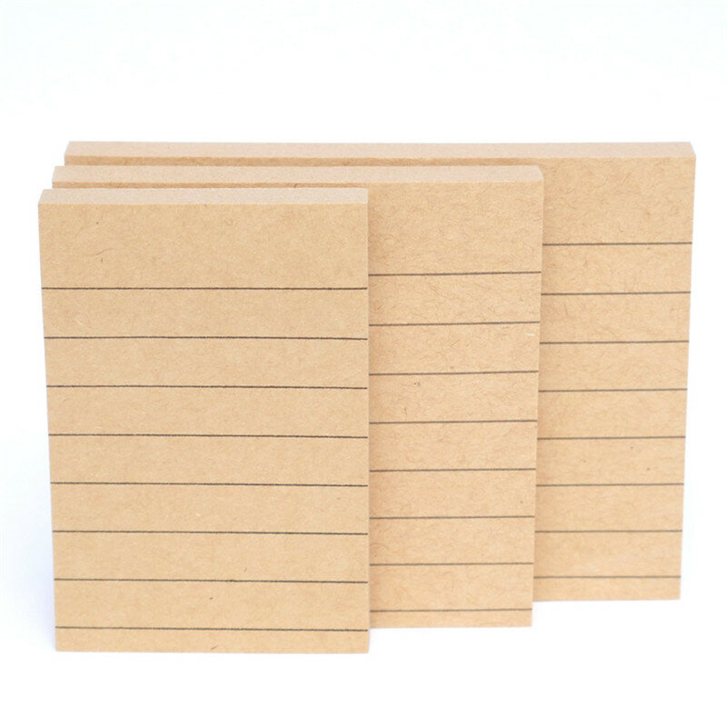 3 Size Kraft Paper Memo Pad 80 Pages Stationery Office Supplies Self Adhesive Sricky Note  new