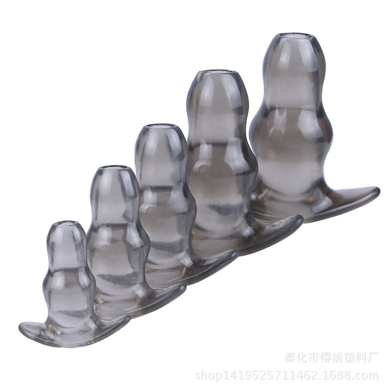 5 tamanhos oco anal plug macio espéculo masturbação transparente butt plug anal dilatador massageador brinquedos sexuais para mulher homem