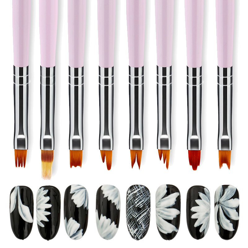 ROSALIND Unghie, spazzole e pennelli Per Acrilico Gel 1PCS Opzionale Gel Per Unghie Fiore di Disegno Per Manicure Disegno Di Chiodi di Arte Strumento di Estensione