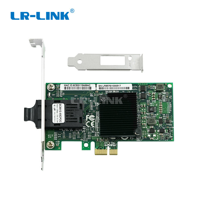 LR-LINK 9260pf pci-e pci-express fibra gigabit ethernet rede lan placa óptica 1000mb servidor adaptador desktop intel 82576 nic