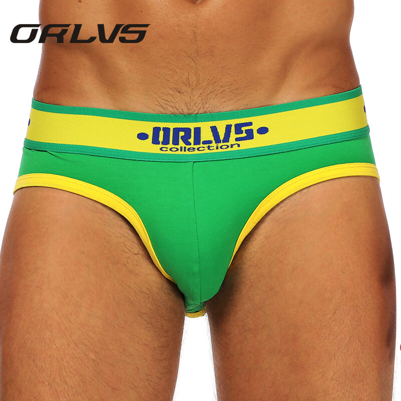 ملابس داخلية رجالية من ORLVS جديدة من القطن الناعم ملابس داخلية للرجال بحزام رياضي ملابس داخلية مثيرة سروال داخلي للرجال