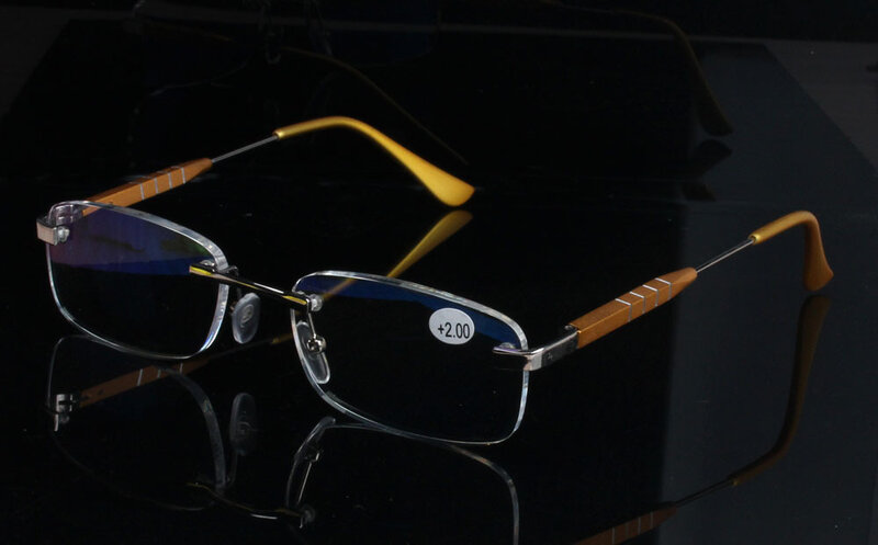 Gafas De Lectura sin montura De aleación De aluminio y magnesio, lentes De Lectura antiguas, 4 colores dorados, alta calidad, venta directa, 2018