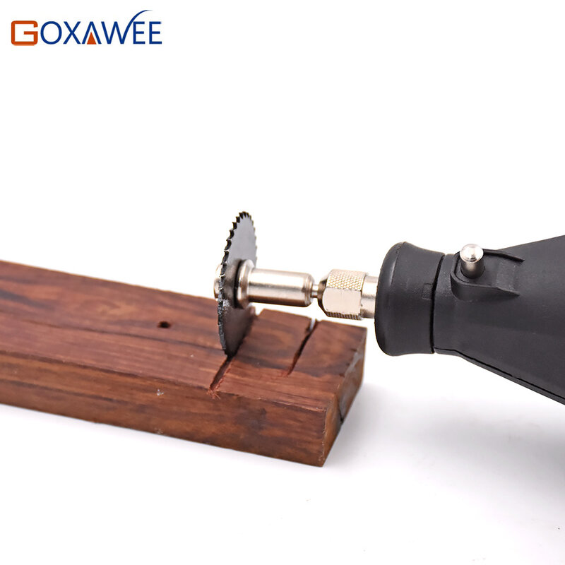 GOXAWEE-Juego de hojas de sierra Circular, accesorios Dremel, HSS, disco de corte de madera, herramientas rotativas, 6 uds.