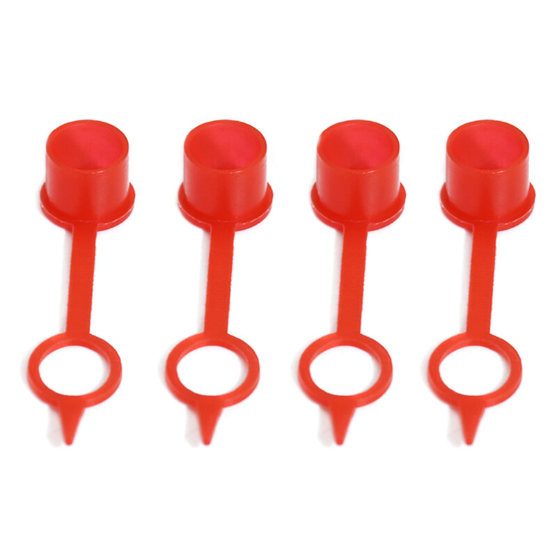 300PCS Grease Fitting Caps RED Polyethylene Dust Caps for M6 Metric Thread Grease Zerk Nipple Fitting