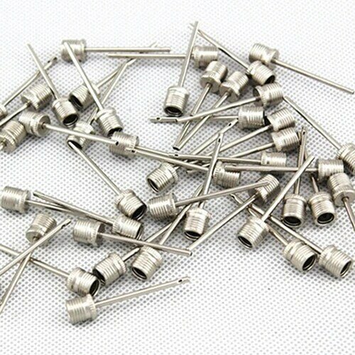 10 Pcs Basketball Football Inflating Needles Stainless Steel Ball Air Pump Pin Nozzle