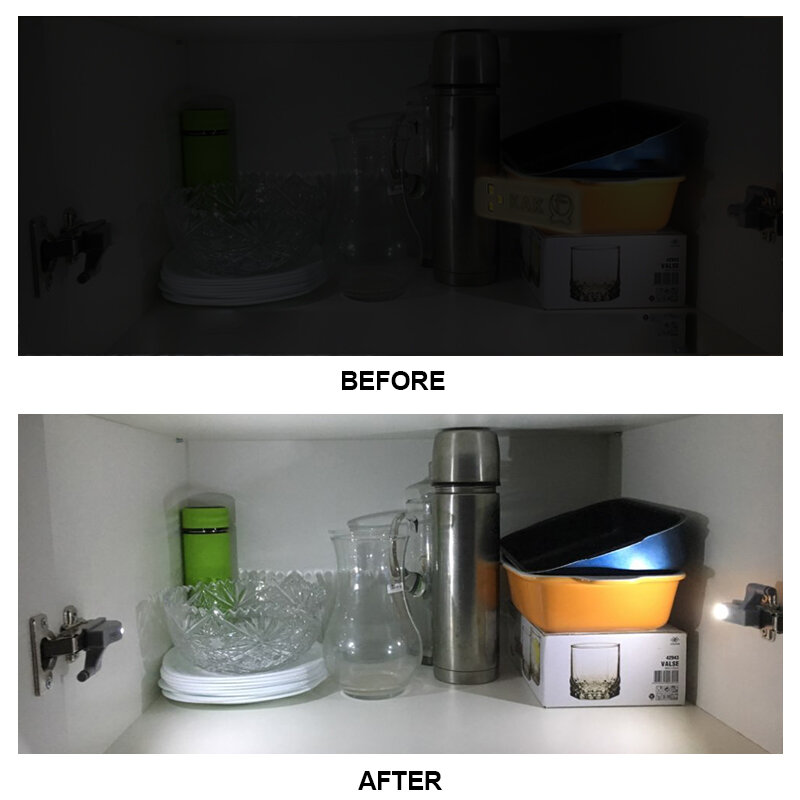 KAK-مصباح مفصلي عالمي مع مستشعر LED ، 0.25 واط ، للمطبخ ، غرفة النوم ، غرفة المعيشة ، الخزانة ، الأثاث
