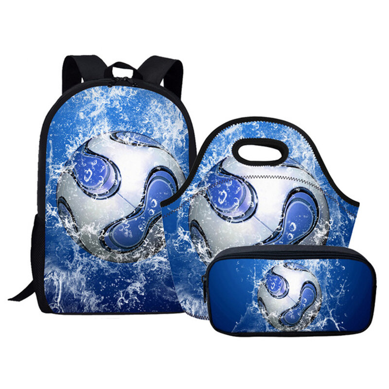 Noisydesign crianças mochilas saco de escola conjunto bolas 3d impressão mochila escolar para meninos adolescentes crianças saco escolar 2018
