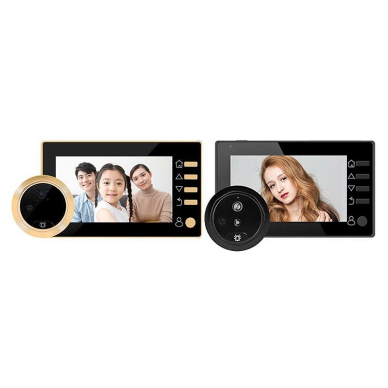 Video Eye Bel Pintu Video 4.3 Inci Kamera Lubang Intip LCD Digital Penampil Pintu Elektronik Penglihatan Malam Mendukung Deteksi Gerakan