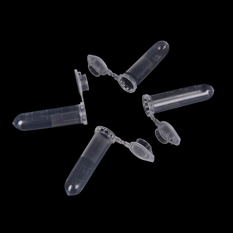100Pcs Micro Centrifuge Tabung Tes Tubing Vial Plastik Vials Wadah Snap Cap untuk Laboratorium Sampel Spesimen Supplies 2 ml
