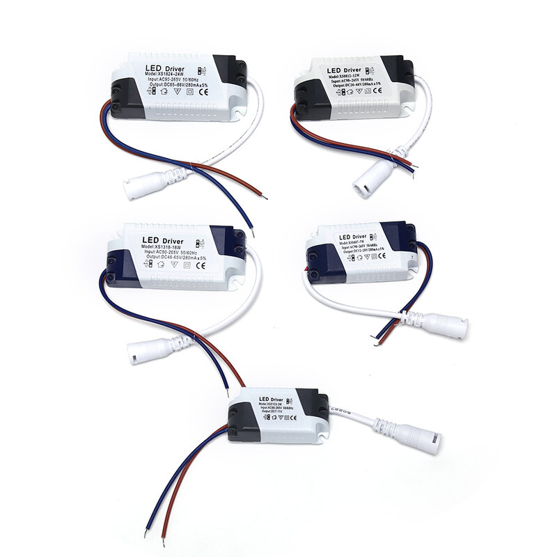 LED 조명 변압기 전원 공급 장치 어댑터 1 개, Led 램프/전구 1-3W 4-7W 8-12W 13-18W 18-24W 안전한 플라스틱 쉘 LED 드라이버