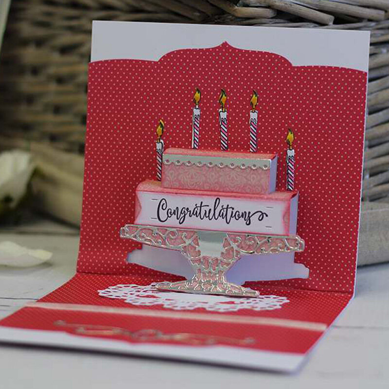 Słodkie ciasto do cięcia metalu Die Handmade Craft Card dekoracja zdjęcia DIY szablon Scrapbooking szablon do wytłaczania