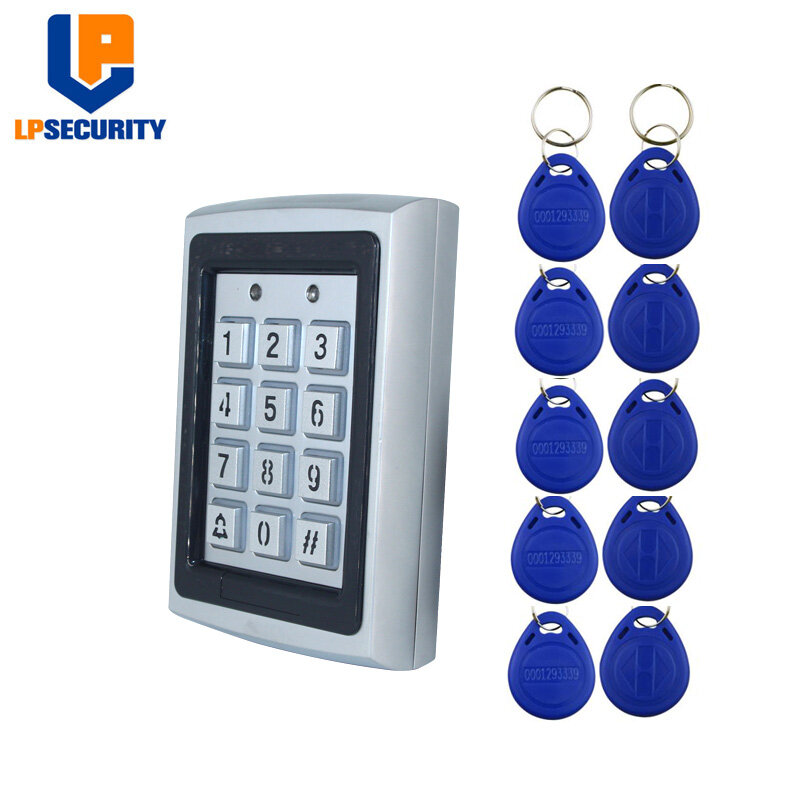 Металлическая клавиатура контроля доступа Rfid с 1000 пользователями + 10 брелков для RFID система контроля допуска к двери