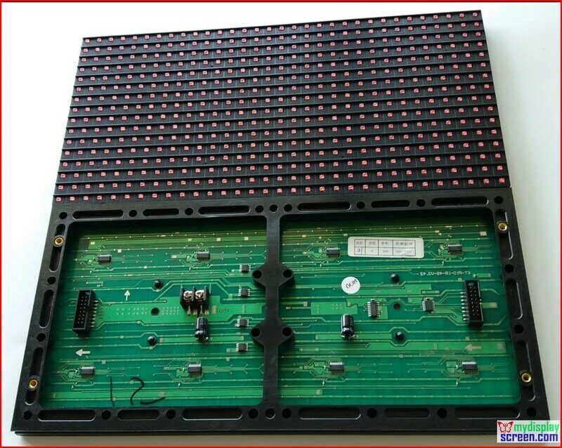 P10 smd-Módulo de señal led monocromático, panel rojo de un solo color, para interior, 320x160, 32x16, hub12