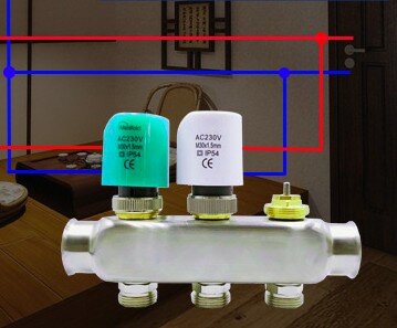 230V NO NC elettrico attuatore termico testa della valvola per il termostato collettore di riscaldamento a pavimento radiatore normalmente aperto chiuso