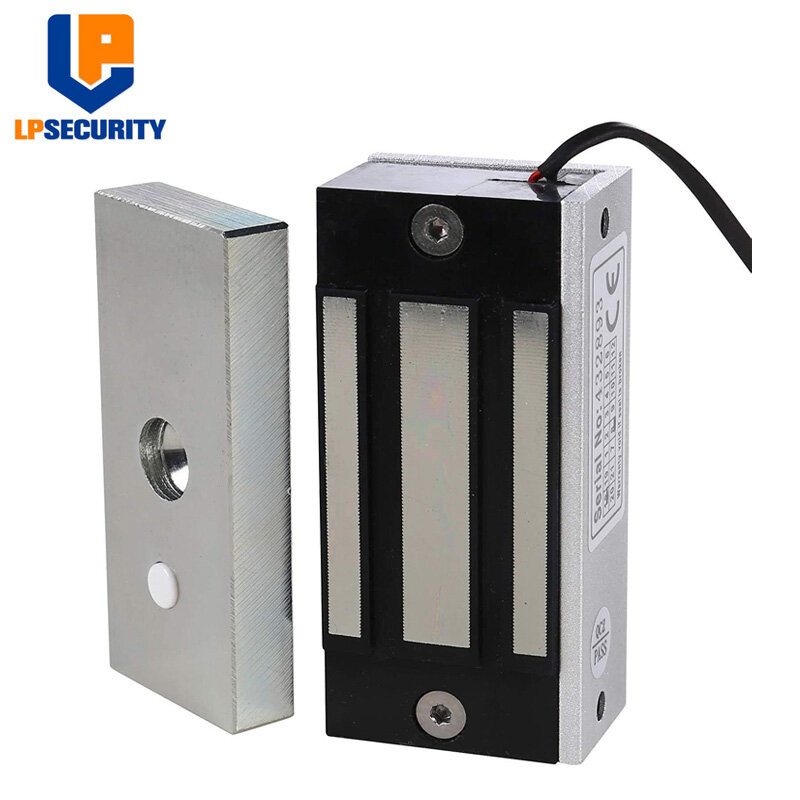 12V 24V 60Kg Elektronik Electric Magnetic Lock Gagal Aman EM Kunci Memegang Kekuatan Elektromagnetik untuk Pintu Masuk akses